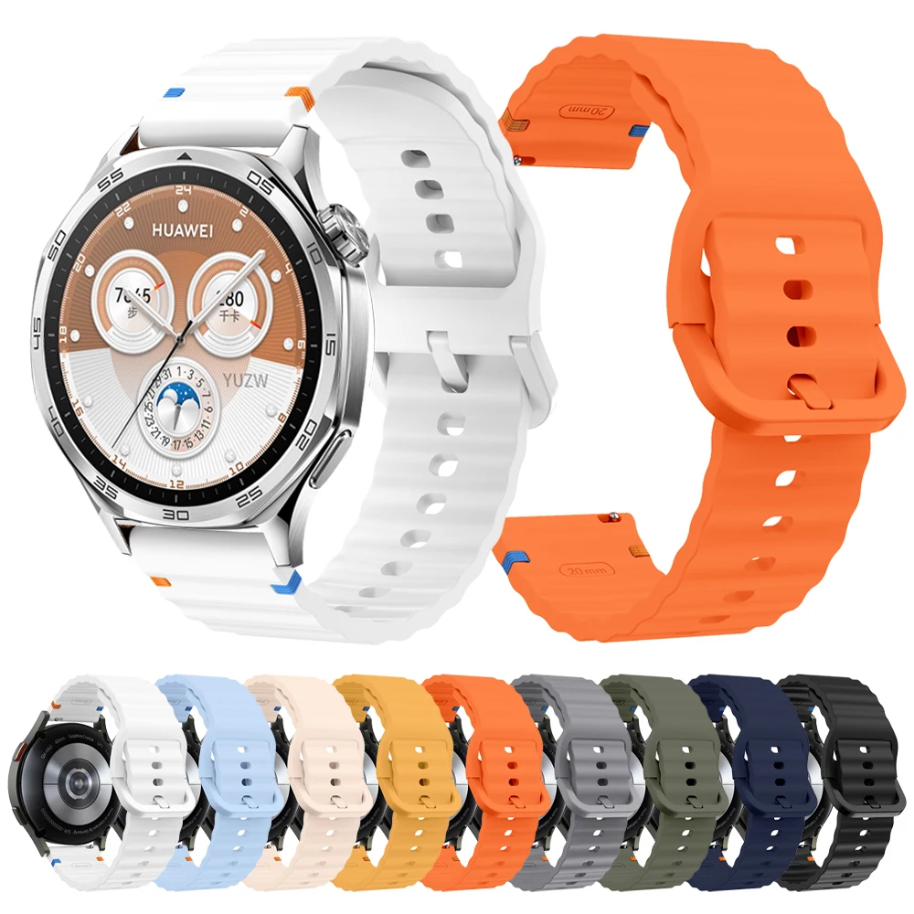 22mm 20mm Silicone Replacement Strap For HUAWEI WATCH GT 5 Pro 46mm Band GT5 GT 4 3 42mm HONOR Magic Watch 4 GS Pro ES Bracelet