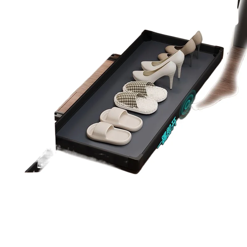 

Drawer storage tray entry, bottom slide rail of the entrance cabinet, no punching, pulling and rebounding shoe rack