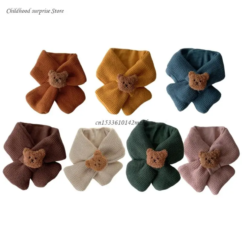 

Thicken Neck Cover Neckerchief Outdoor Bear Scarf for Kids Boys Girls Dropship