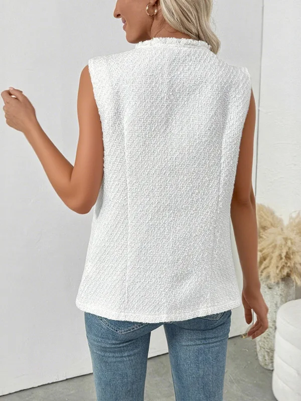 Ele Svel Open Cardigan Weste Damen Weiß Top Faionable Lady's Oberbekleidung Herbst 2025, Neuankömmling, Premium-Qualität