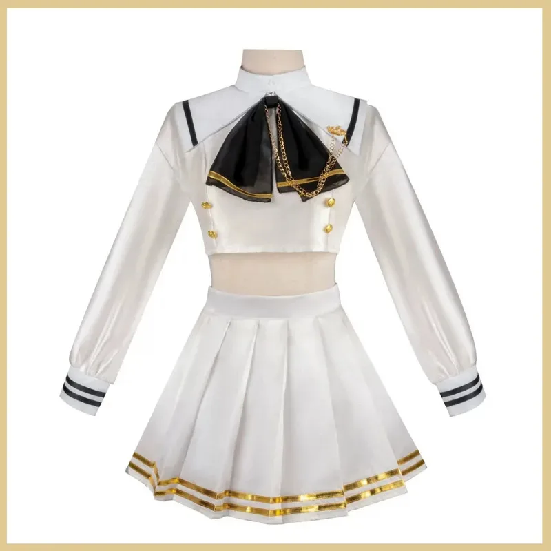 Juego de Anime Azur Lane Hms Janus disfraz de Cosplay japonés blanco JK uniforme falda camisa de manga larga mujer Sexy traje de marinero x;2'a,6;