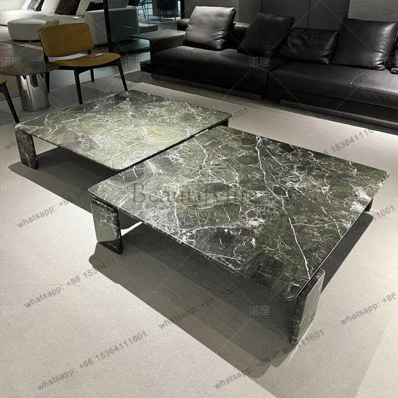 

Итальянский минималистичный дизайнерский кофейный столик из мрамора в стиле лёгкой роскоши для небольших квартир