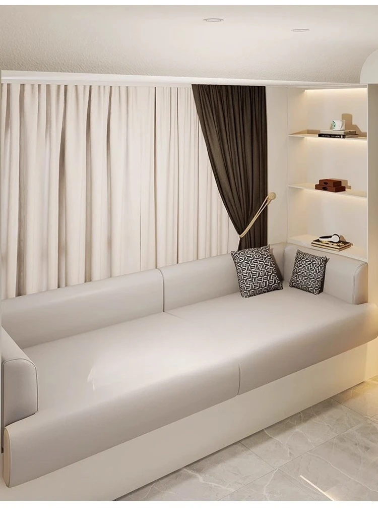 

cat scratching leather bay window bay window mat bread bedroom remodeled small sofa Nordic simple lazy