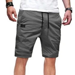 Mens Drawstring Straight Shorts Beach Chino Sports Workout Hiking Fitness Short Pants Casual Pocket Men's Solid Color Shorts