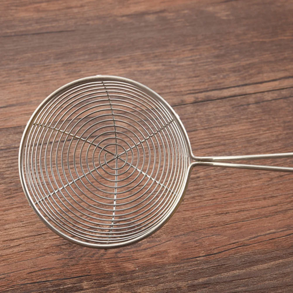 

3pcs Stainless Steel Strainer 6.5Cm 8Cm 10Cm Fine Mesh Long Handle Slotted Scoop For Hot Pot Pearl Milk Tea Colander