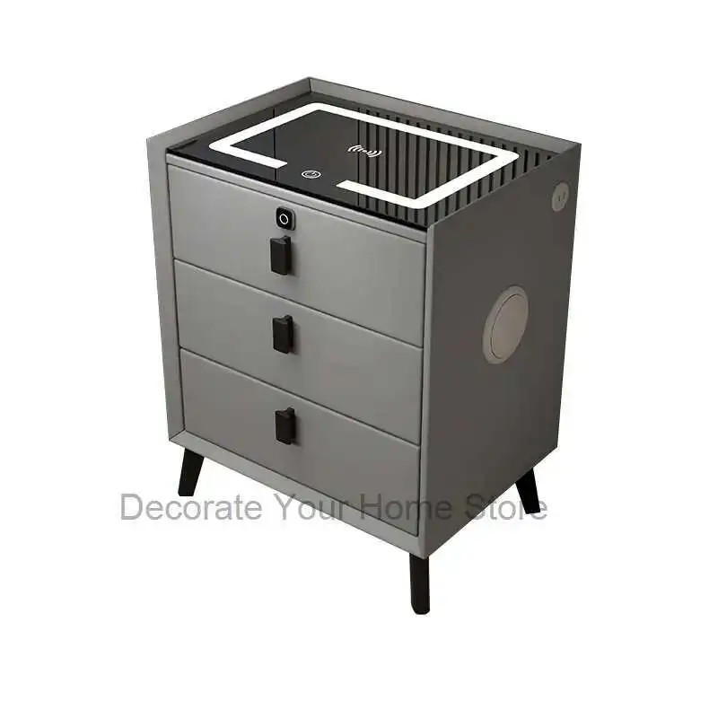 طاولة بجانب السرير ذكية مزخرفة ضيقة مكونة من طاولة بجانب السرير قابلة للإزالة أثاث منزلي فاخر مساعد ميسا دي كابيسيرا