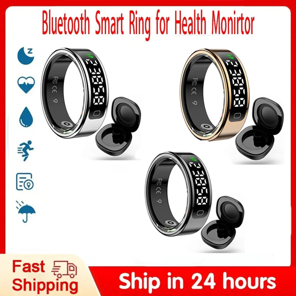 

Новое умное кольцо R11C 2026 для мужчин и женщин с дисплеем, водонепроницаемое, трекер здоровья и фитнеса, монитор сна, управление жестами, видео