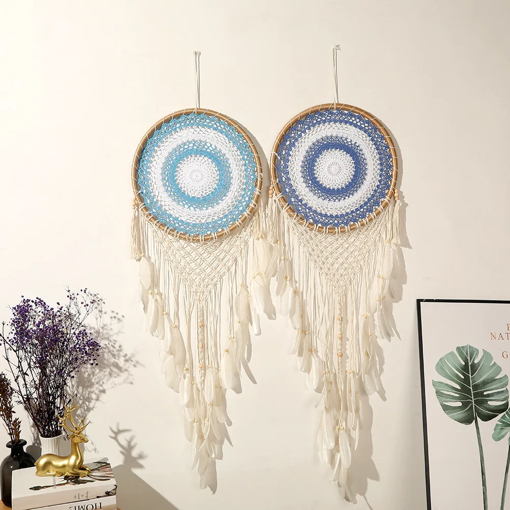 

Creative Wall Hanging Wind Chimes Pendant Feather Ornaments Htapestry Window Curtains Pendant Home Garden Decor Dream Catcher