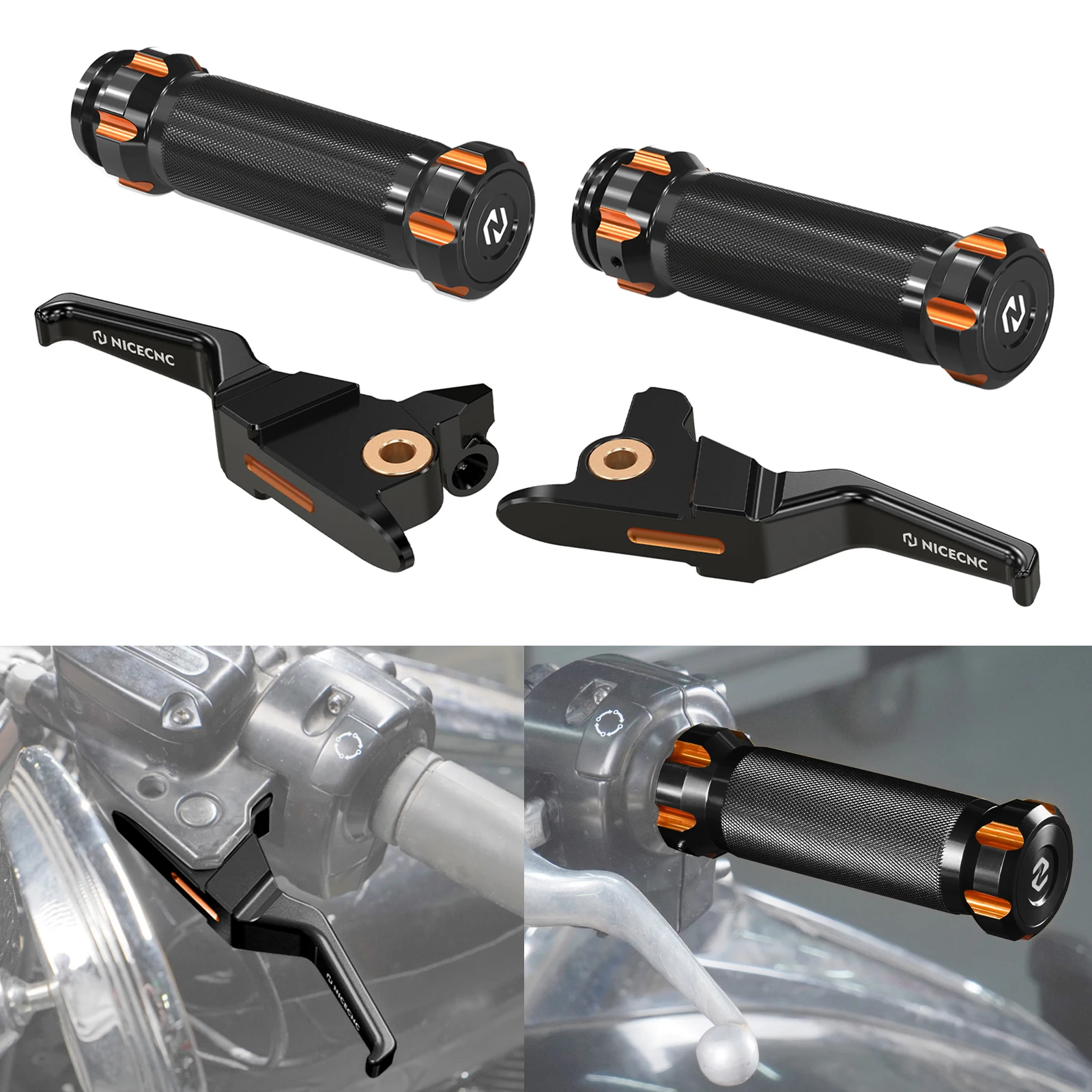 

NICECNC Clutch Brake Levers/Grips for Harley Road Glide FLTRX 2017-2020 Road Glide Special FLTRXS Road Glide Ultra 2017-2019