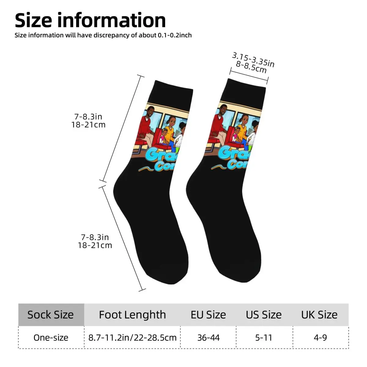 جوارب Gracies Family Corner اللطيفة لأغنية Phonic جوارب Harajuku عالية الجودة جوارب طويلة لجميع المواسم هدية عيد ميلاد للجنسين