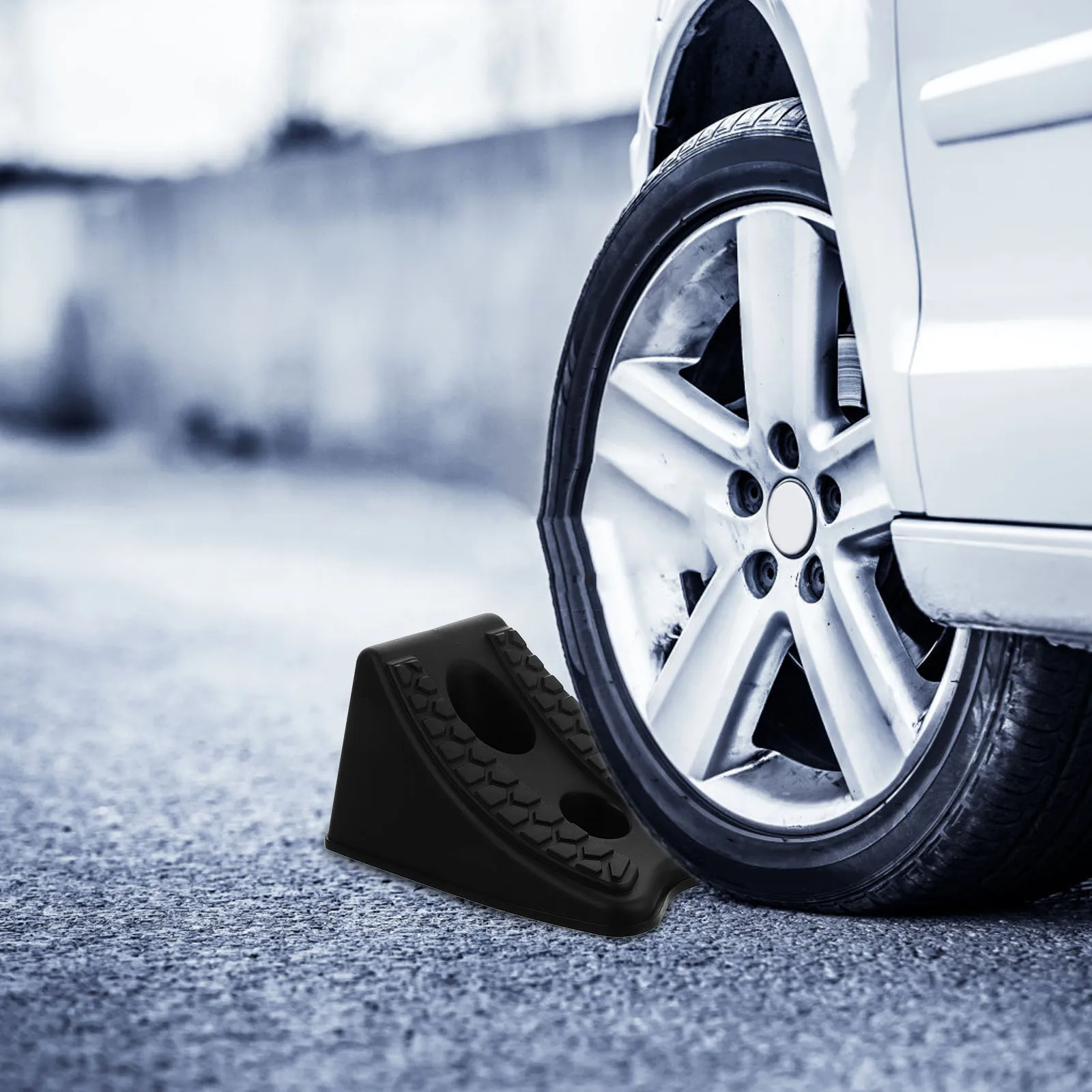 

Portable Car Wheel Chock Anti Slip Blocks Stop Stoppers Trailer Tire Heavy Duty Vehicle Slope Textured Car Motorcycle Truck