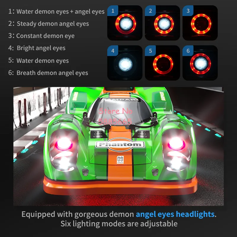 

Professional Drift Racing Brushless Motor RC Car 1:16 4WD 6 Lighting Metal Rotation Flat Running High Speed Remote Control Car