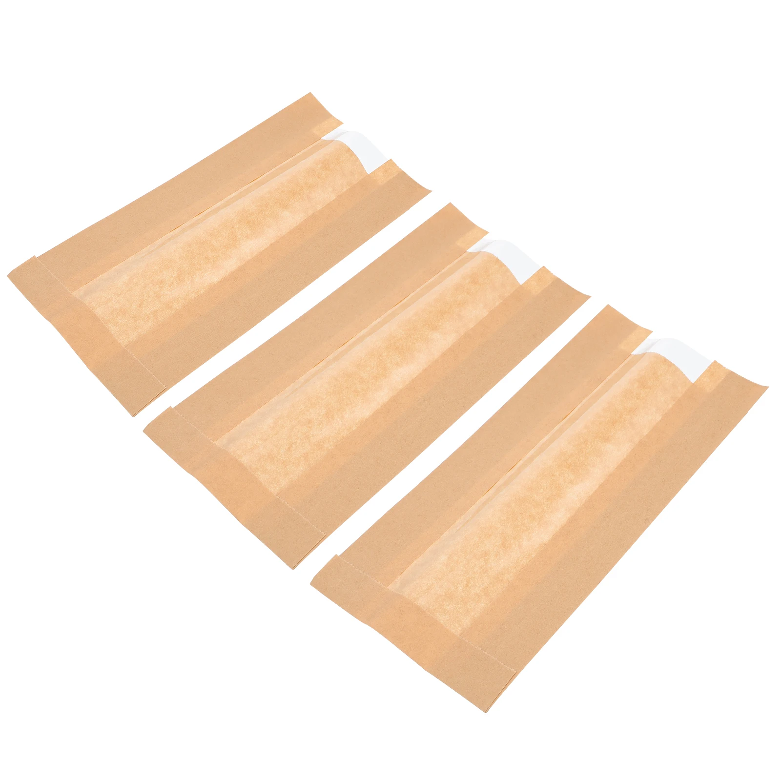 

30pcs Kraft Paper Bread Bags Clear Packaging Pouches Loaf Oil Proof Food Container Grease Resistant Donuts Storage Bags