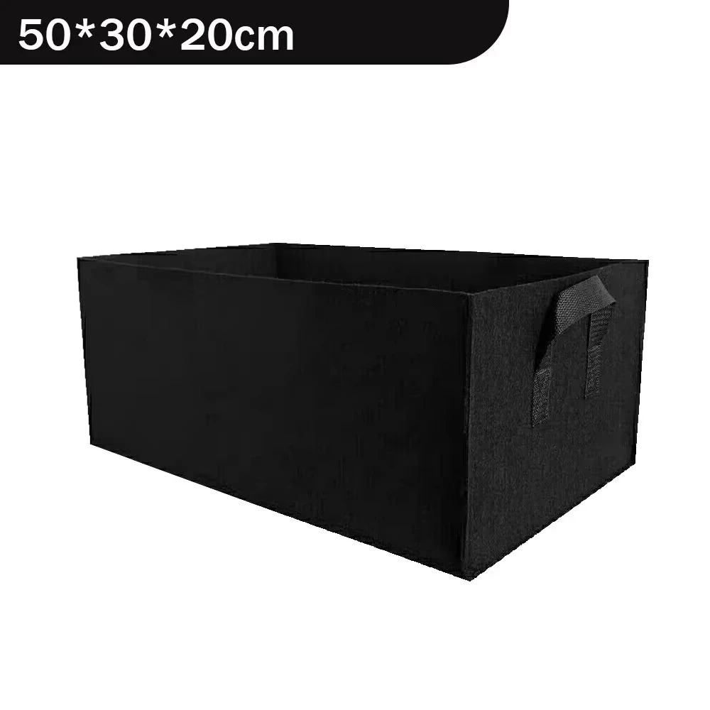 Square Felt Plant Grow Bag Non-Woven Vegetable Planter Breathable Fabric Pot Container for Home Garden Balcony Planting gallery 4