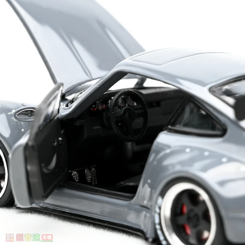 PGM 1:64 full-door RWB 993 cement grey alloy die-cast simulation