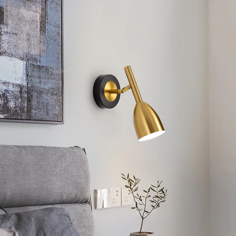 Modern Simple Rotating Wall Lamp Bedroom Bedside Lamp Reading Light Small Spot Light Aisle Light Corridor Light