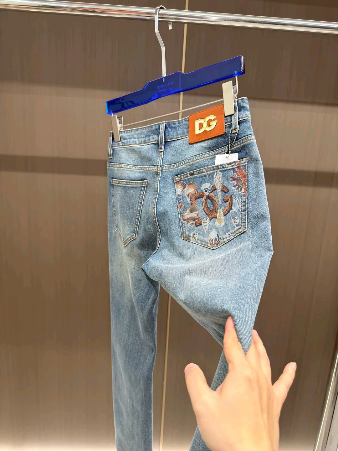 

New Spring Men's Blue Jeans Versatile Simple European High Waist Straight Leg Casual Comfortable Breathable Antibacterial