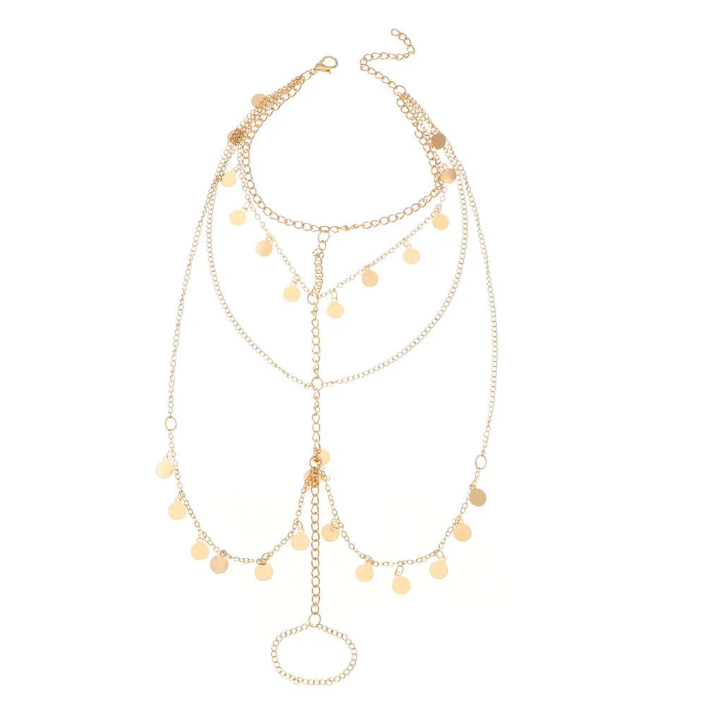 Retro Tassel Women's Ankle Bracelet Beach Photo Personali Accories Faion Jewelry Alloy Plated Silver Gold Foot Chain