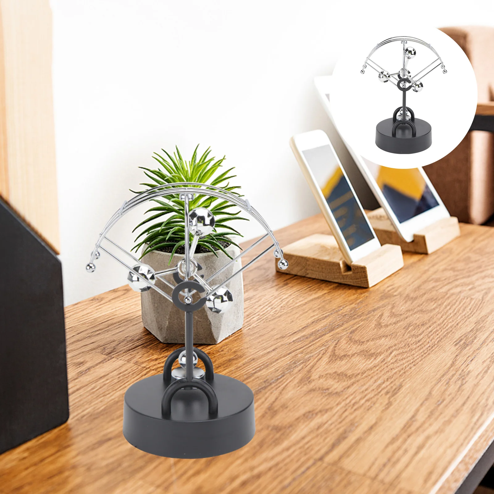 1pc decorazione da scrivania perpetua fisica meccanica scienza ornamento per ufficio casa uso desktop idea regalo