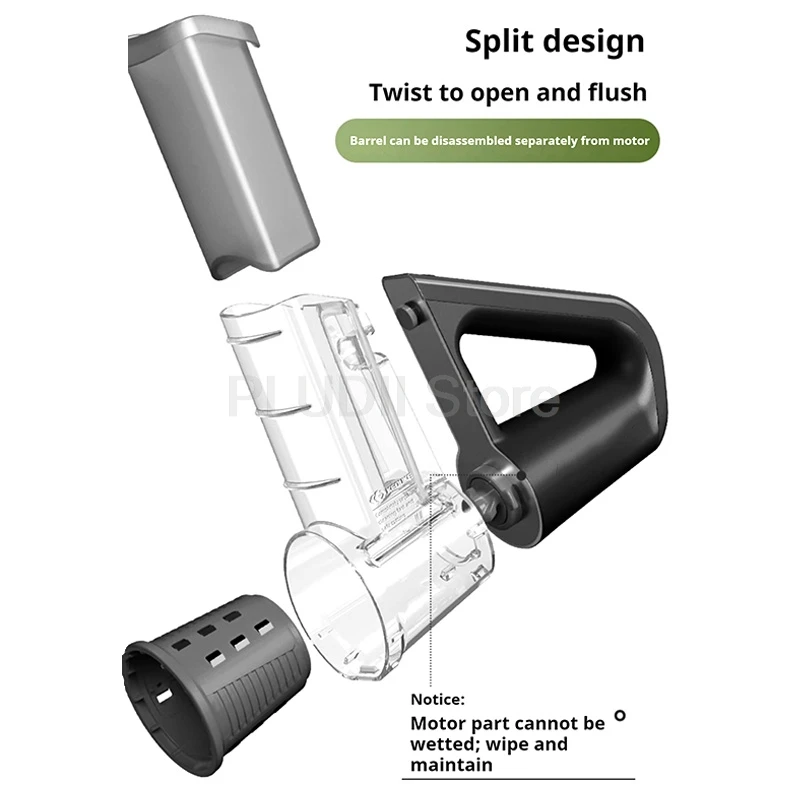 เครื่องหั่นผักไฟฟ้าแบบมือถืออเนกประสงค์ 4 ใบมีด 5 ฟังก์ชั่น สำหรับหั่น สไลด์ ซอย ทำสลัด