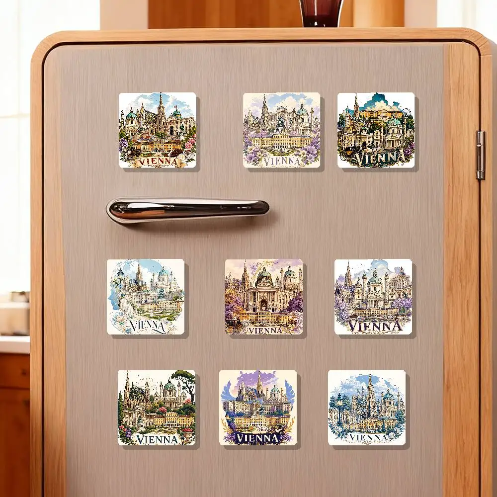 Funny VIENNA Refrigerator Magnets For Dishwasher/ Refrigerator/ Freezer, Whimsical Kitchen Decor
