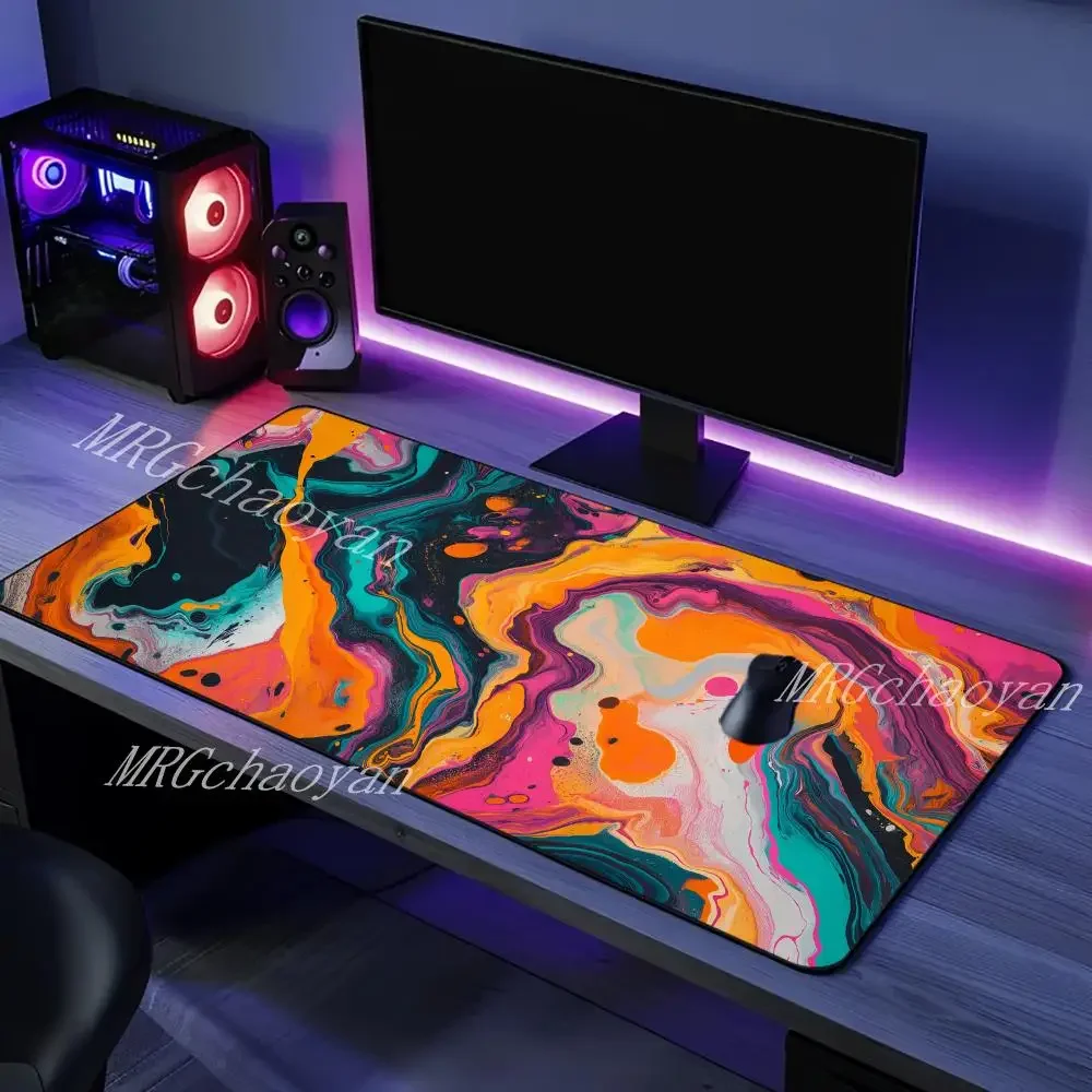 Abstract Fluid Gaming Mouse Pad Desk Gadgets Mouse Mat Office Accessories Mousepad Xxl Mouse Carpet Computer Mat Gaming Setup