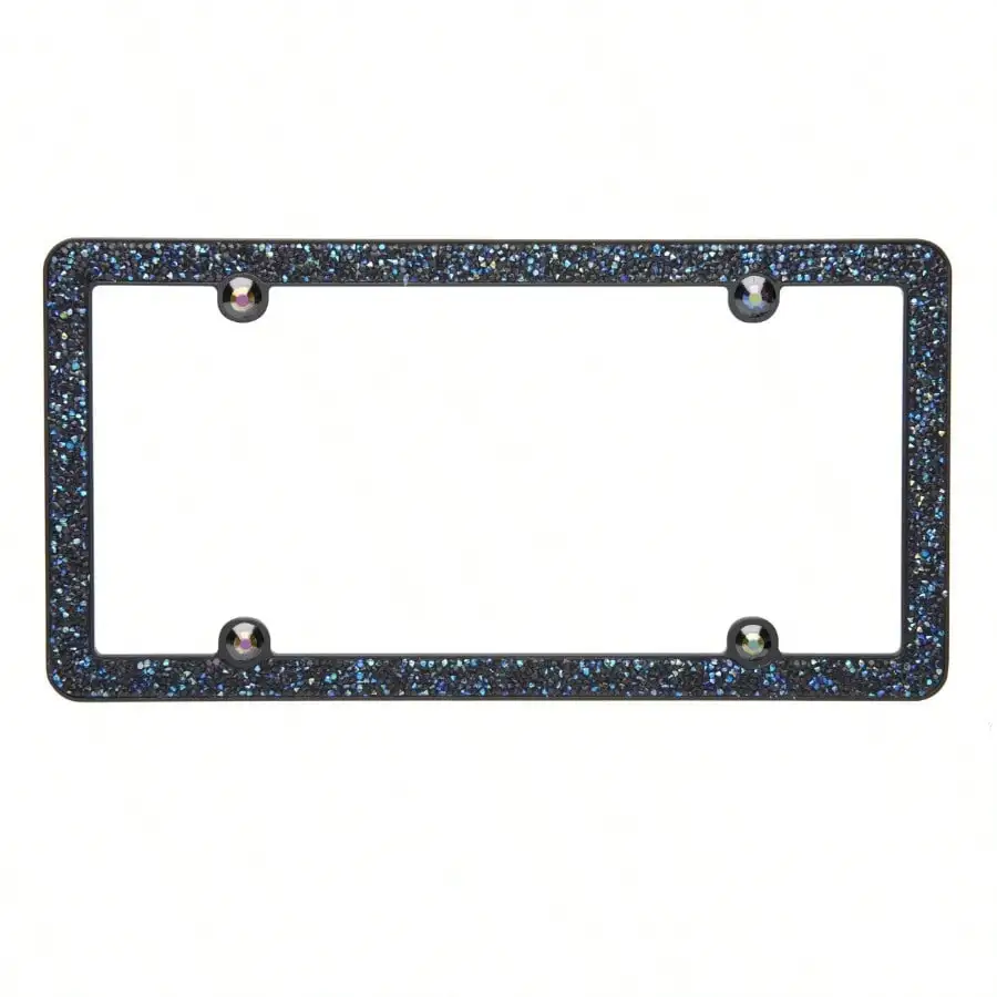 

Black metal license plate frame, help keep your license plate in shape