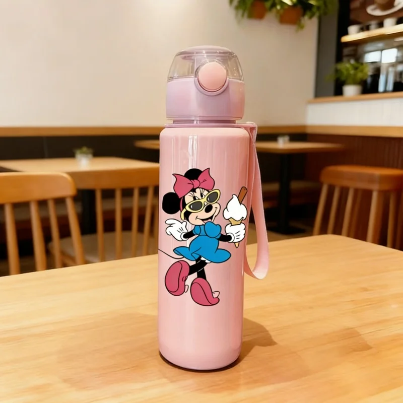 3D Printed Cartoon Pattern Water Bottle - Cute Stereoscopic Design, Fade-Resistant, Scratch-Proof, Leakproof Large-Capacity Cup