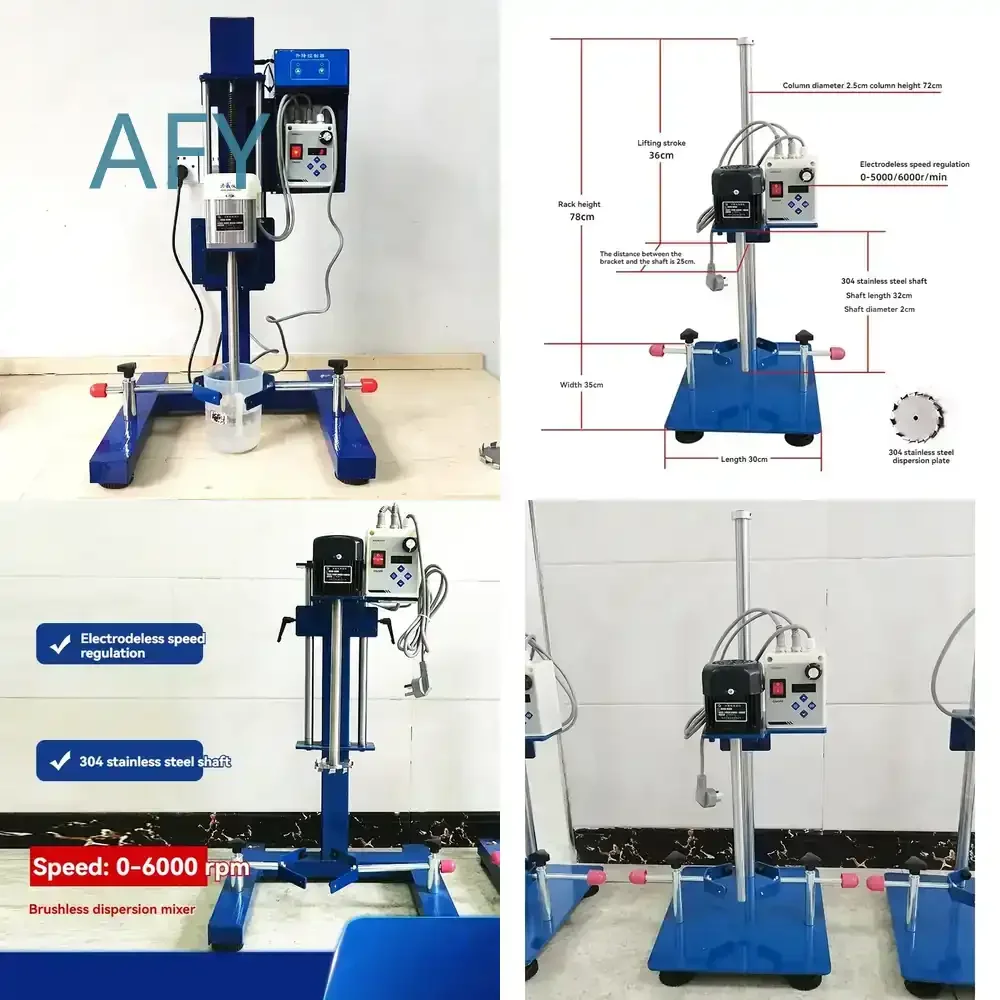 New Small Disperser Digital Display High Speed Disperser for Laboratory Mixing Stirrer Grinder Coating Paint Dispersing
