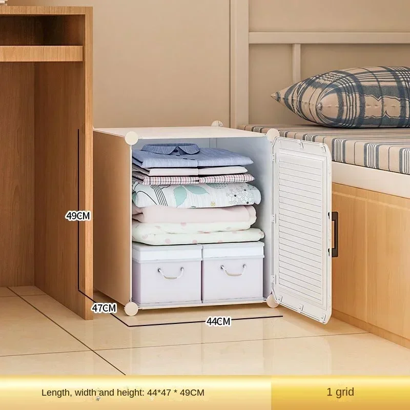 %Household Folding Wardrobe Simplicity Dustproof Storage Locke Closet Plastic Collapsible Clothes Cabinets Home Bedroom Furnitur