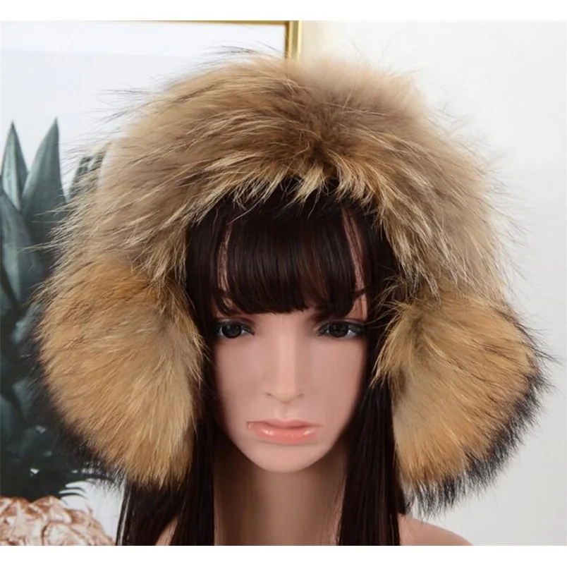 

Soft Real Fox Fur Earmuffs for Winter Women Ear Warmer Flffy Genuine Raccoon Fur Ear Muff Protector