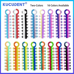 KUCUDENT 320 Banden = 20 Sticks Tandheelkundige Elastische Ligatuur Banden Elastiekjes voor Tanden Bretels Orthodontische Leagues Elastomere Ringen