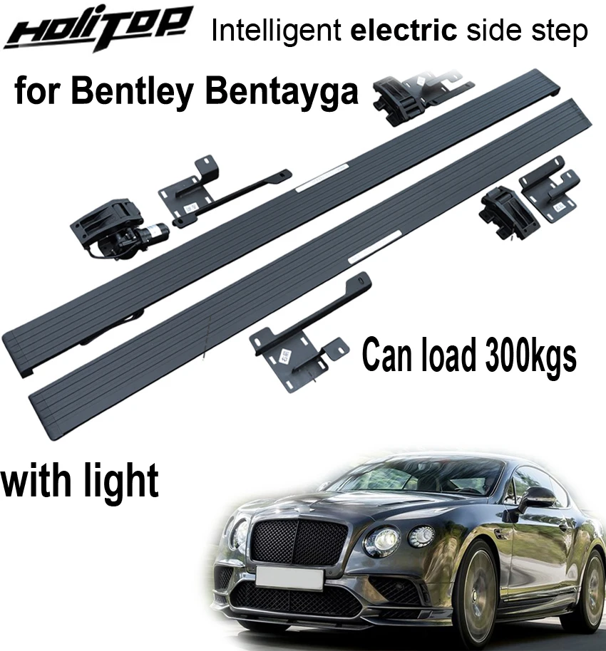 

Auto electric nerf bar side bar running board for Bentley Bentayga,with light.intelligent scalable pedals.Widen & Thicken design