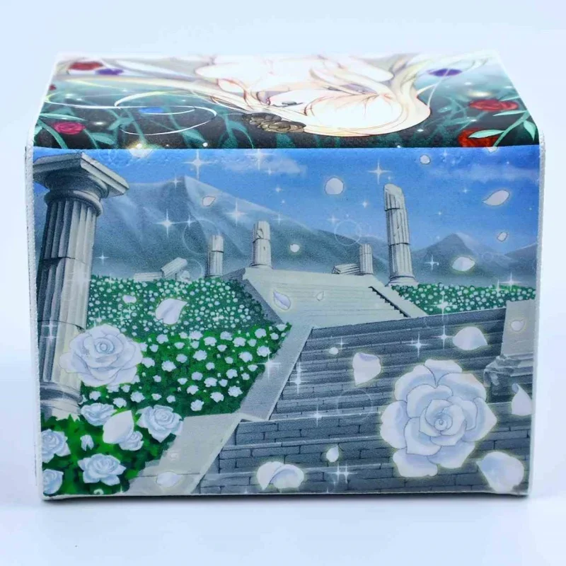 يو غي أوه! حافظة بطاقات حديقة روز مايدن Tcg لتقوم بها بنفسك عالية الجودة جلدية عمل دمى أشكال أنيمي لعبة جمع صندوق تخزين الهدايا