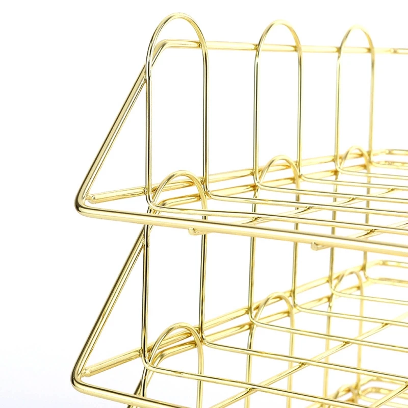 파일 메일 편지 공간 절약을 위한 금속 책상 트레이 종이 분류기 데스크탑 홀더