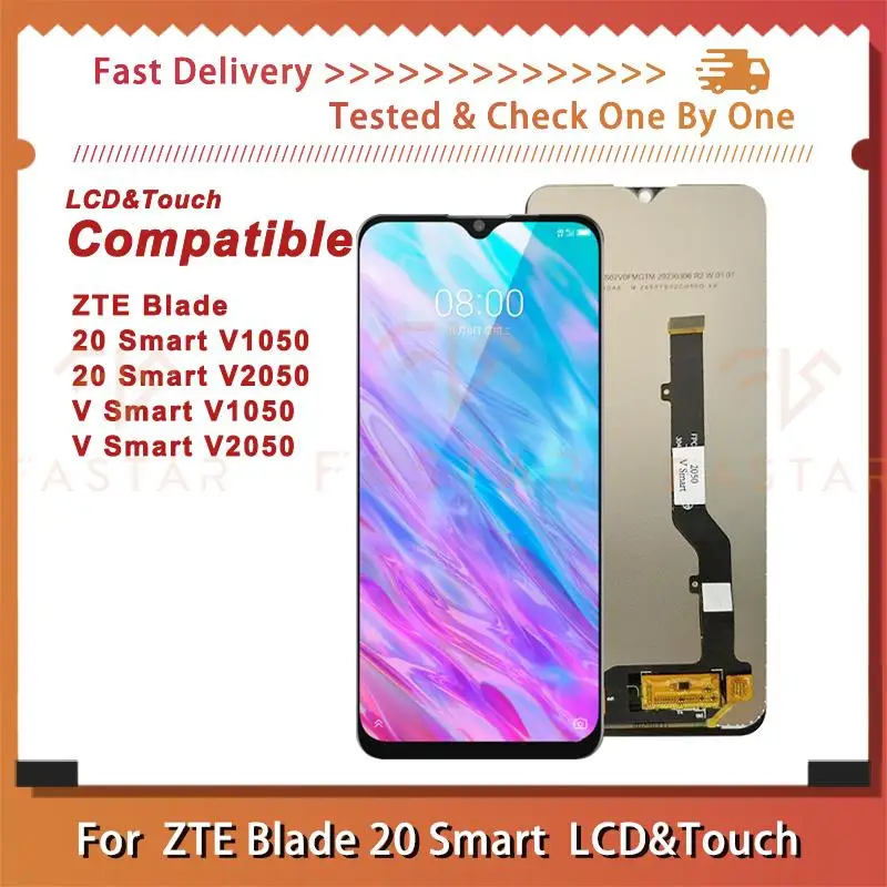 

20Smart 6.49"Tested For ZTE Blade 20Smart lcd v1050 v2050 LCD Display Digitizer Assembly Replace Screen ZTE 20 smart v1050 lcd