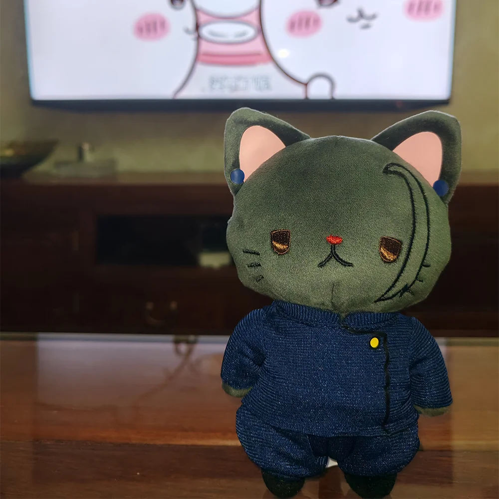 Jujutsu Line Figre Gegenseitige Hilfe Satoru Shimo zu Win Fushiguro Megumi Housey Teetrinken Satoru Katze Push Toy Anime Periperhal Ka R und Sound und Y Technique ft