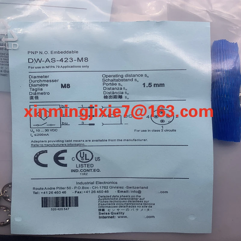 New and original proximity switch  DW-AS-523-M8-001 DW-AS-522-M8-001 DW-AS-524-M8-001 DW-DD-605-M18-120   in stock sensor