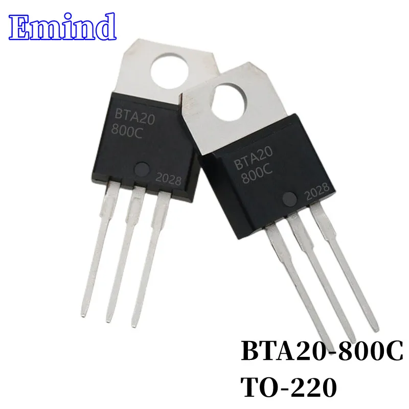 

20/50/100/200/500Pcs BTA20-800C BTA20 Triac 20A/800V TO-220 DIP Thyristor Large Chip