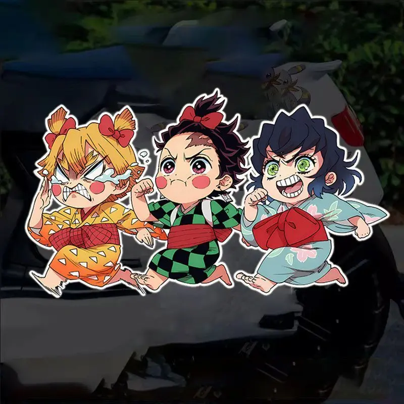 

Demon Slayer Car Sticker Tomioka Giyuu Agatsuma Zenitsu Anime Peripheral Scratch Occlusion Decoration Waterproof Paste New