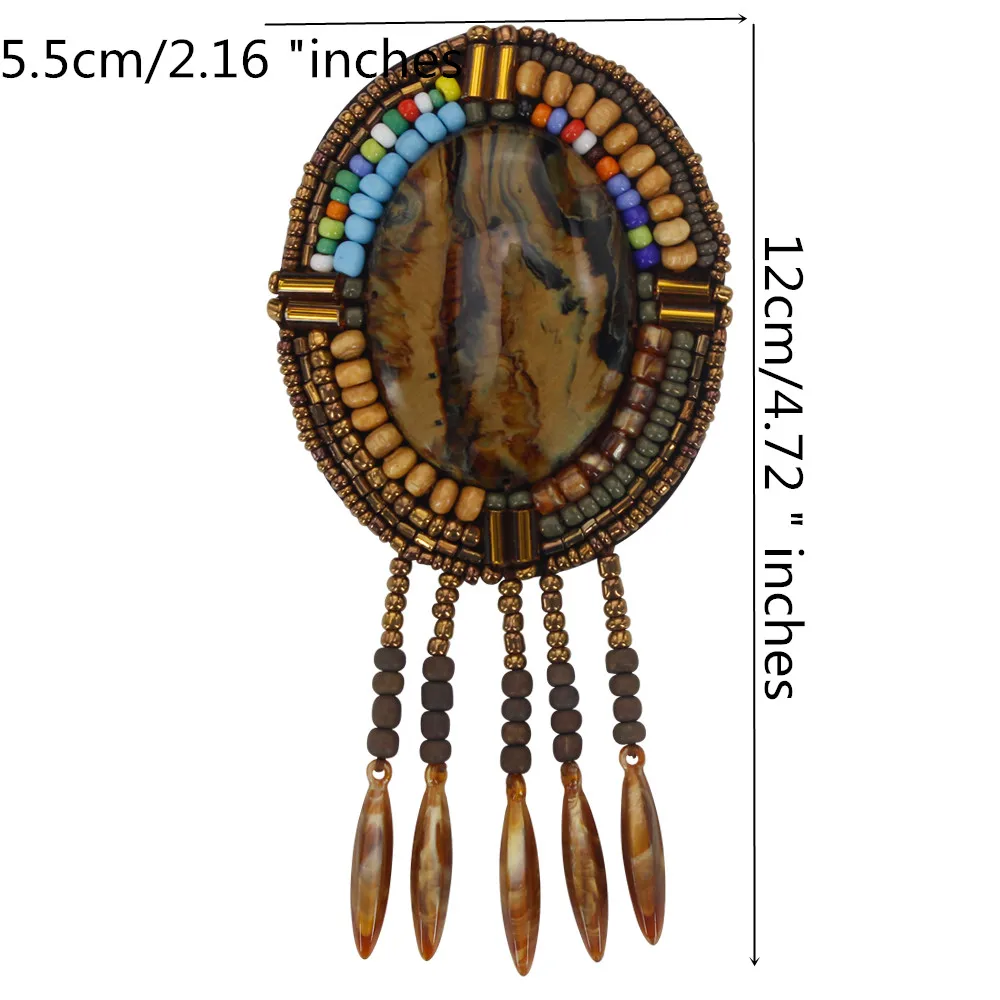 Colorful Ethnic Style Beaded Tassel Applique Sequin Bead Applique Badge DIY Garment Boho Ornaments Decoration Patches