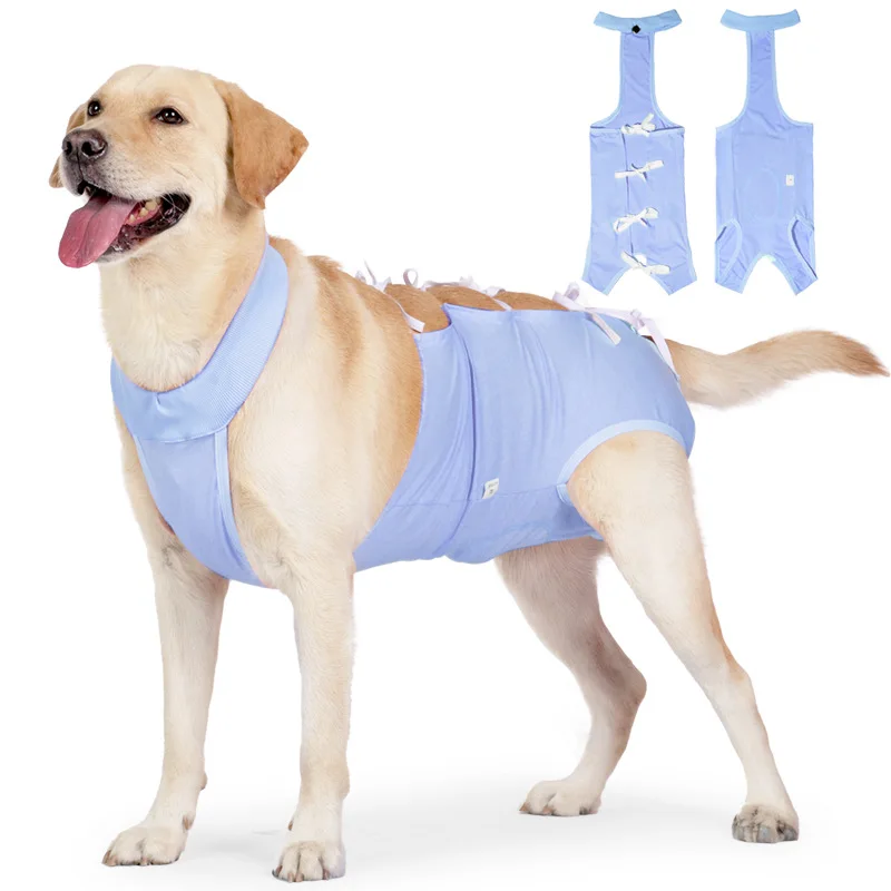 

‌Dog Cone Alternative Post Surgery Suit Breathable Anti Lick Recovery Vest Soft Elastic Adjustable Straps for Dogs Easy On Off