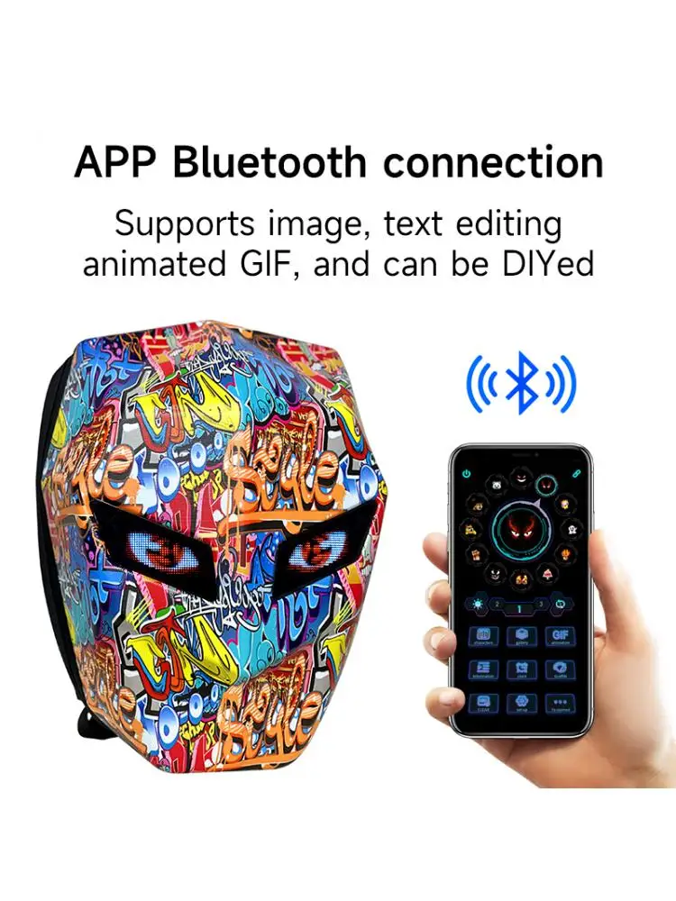 AliExpress NONE LED Backpack For Man Hard Shell Fashion Motorcycle Cycling Helmet Backpack for woman Business Travel Hiking Laptop Backpack