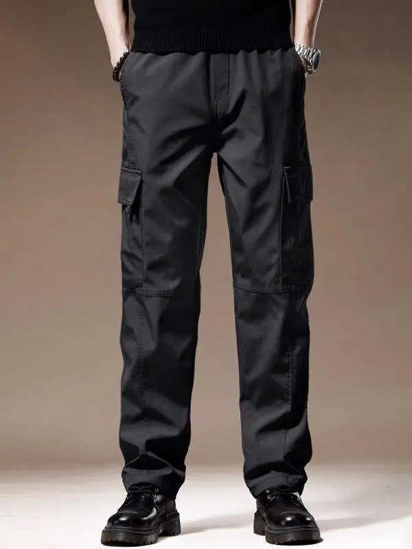 

Мужские рабочие брюки с подкладкой, прямые, для активного отдыха, повседневные, зимние, свободного кроя, карго, с шелковой подкладкой Ci Walk