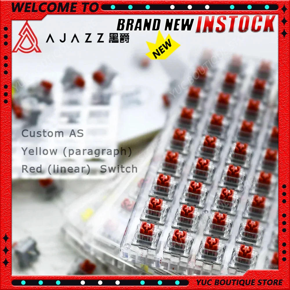 

Ajazz As Switches Mechanical Gaming Keyboard Red Switch Silent Clicky Linear Tactile Switches 3Pin for GK61 Keyboard Accessories