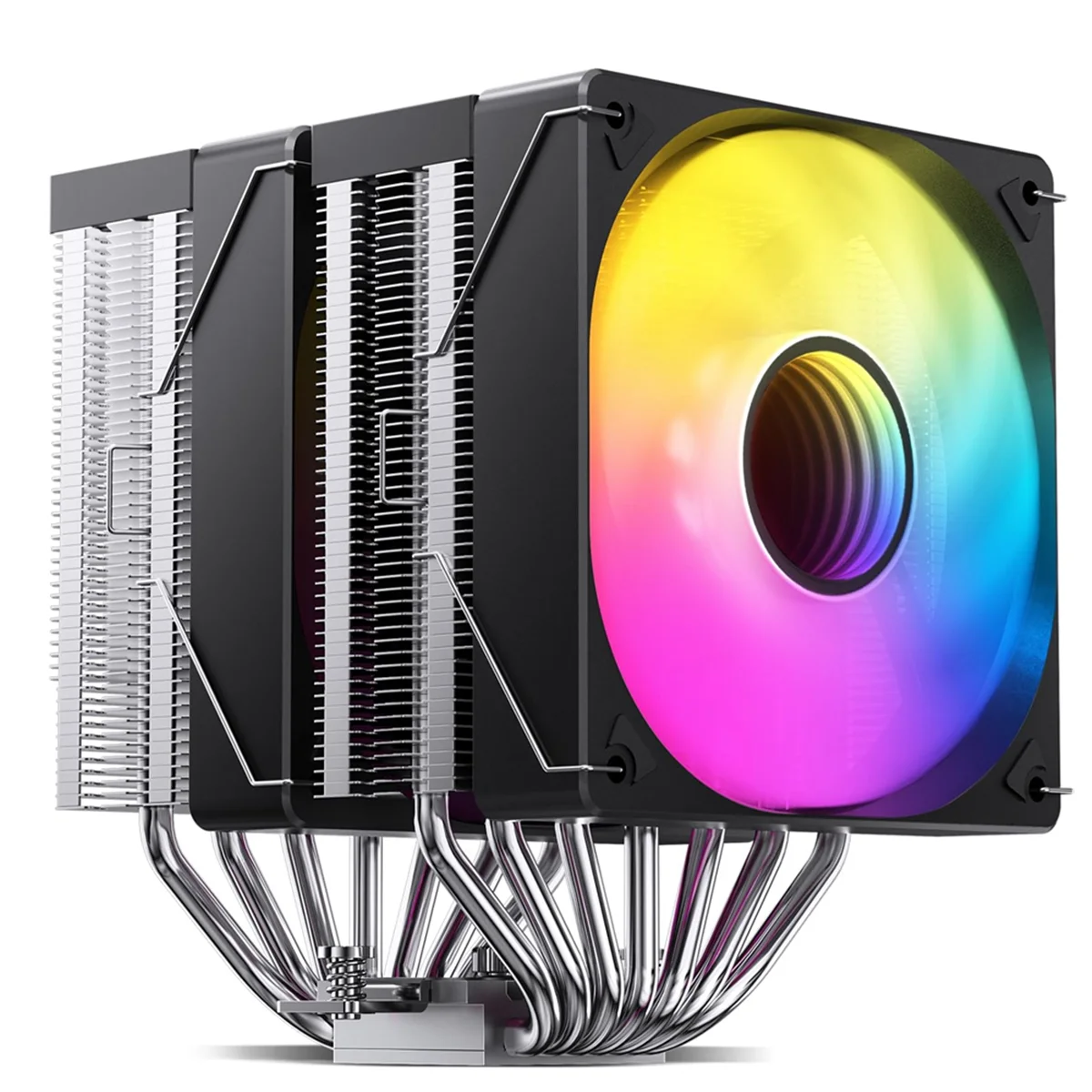 AS62 CR-3000 ARGB Dual-Tower Процессорный кулер, радиатор с двумя вентиляторами, 7, поддержка охлаждения с высокой тепловыми трубками AM5/Intel LGA 1700, черный