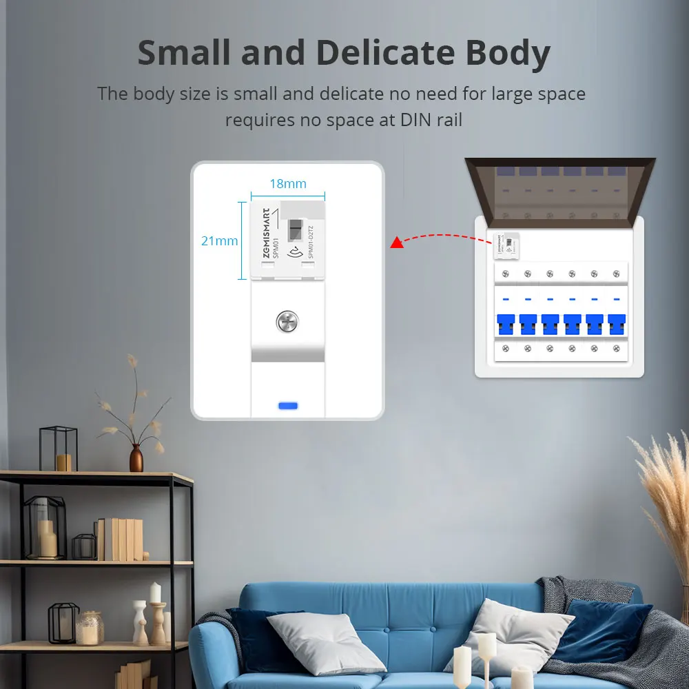 Tuya Smart Energy Meter 63A Zigbee WiFi Single Phase Power Consumption Monitor Real-time Measure Zigbee2MQTT Home Assistant