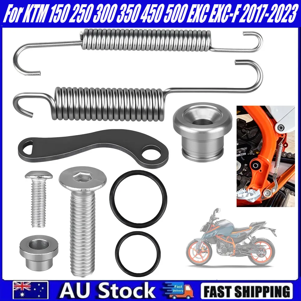 Stainless Steel Kick Stand Spring Bolt Kit For KTM 150 250 300 350 450 500 EXC EXC-F 2017-2023