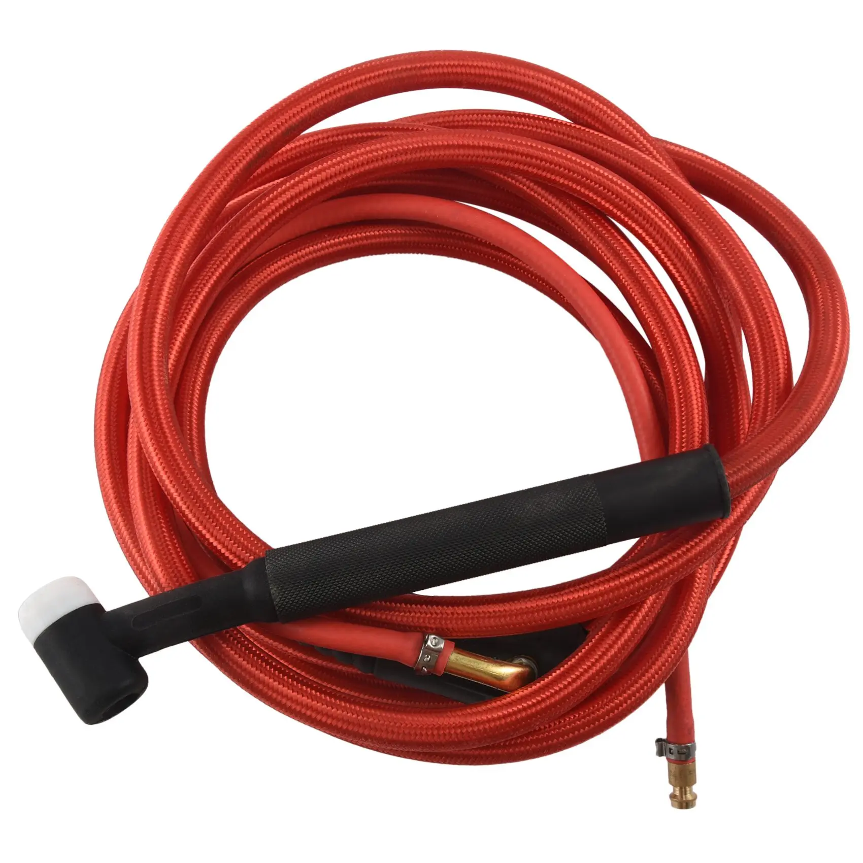 Conector rápido da tocha de soldagem TIG, Fios de cabo de mangueira vermelhos integrados gás-elétrico, 4m, conector 35-50 Euro, 13,12ft, WP17F