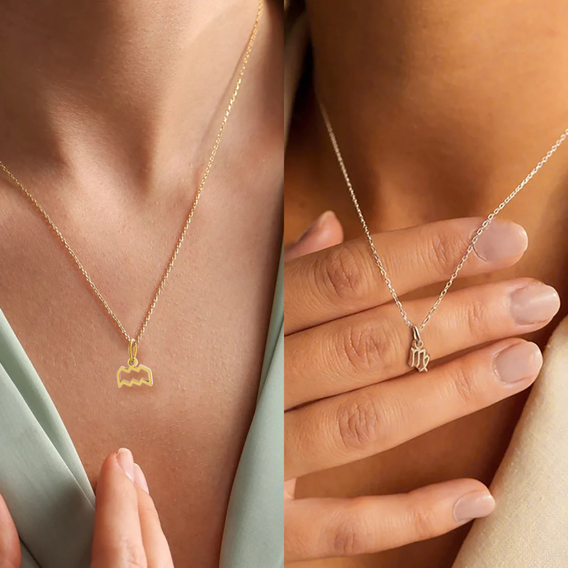 Trendy Stainless Steel Gold-Plated Zodiac Jewelry Necklace - Wholesale Series - Detail 1